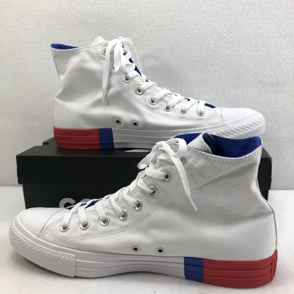 white red blue converse